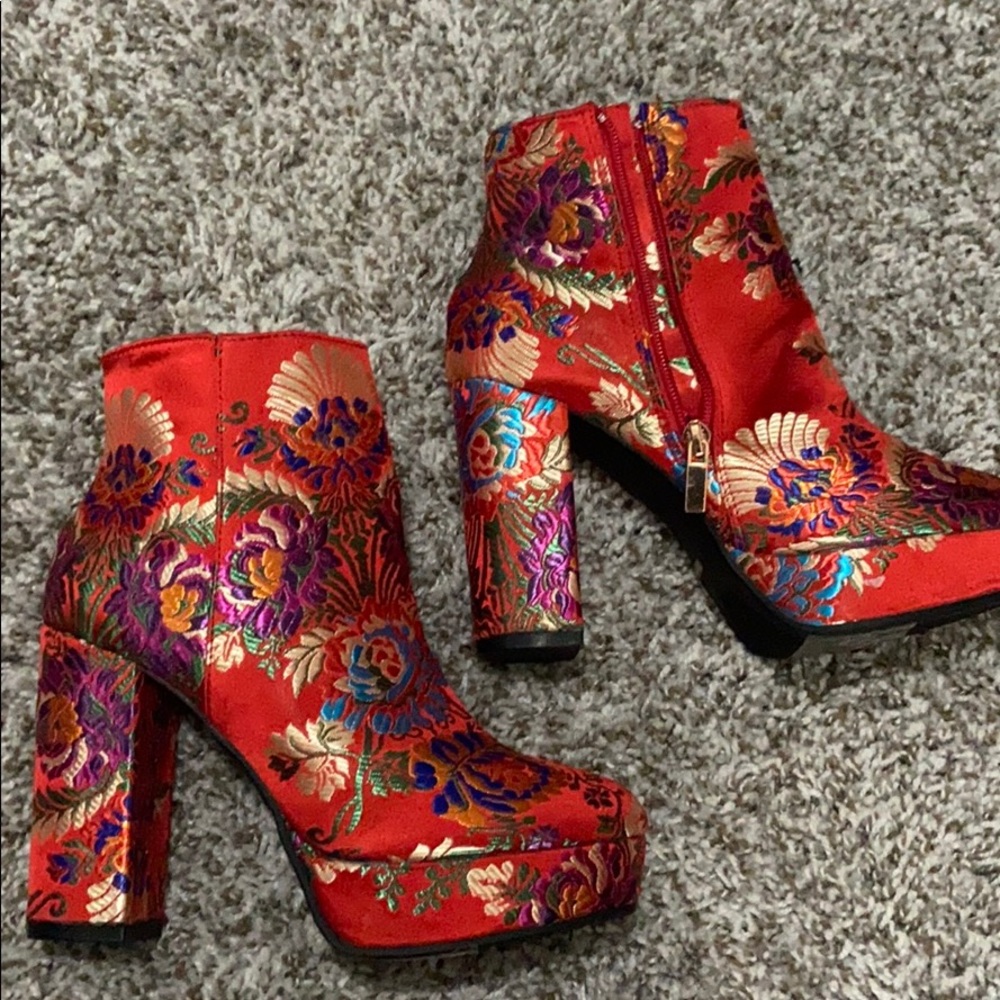 Fun red booties